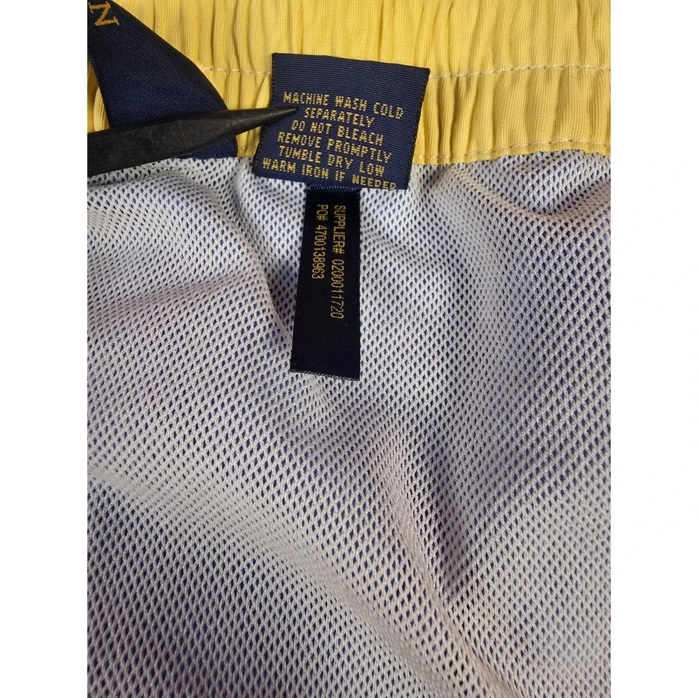Polo Ralph Lauren Mesh Lined Swim Trunks Mens 3XB Blue Shorts Yellow Pony Beach